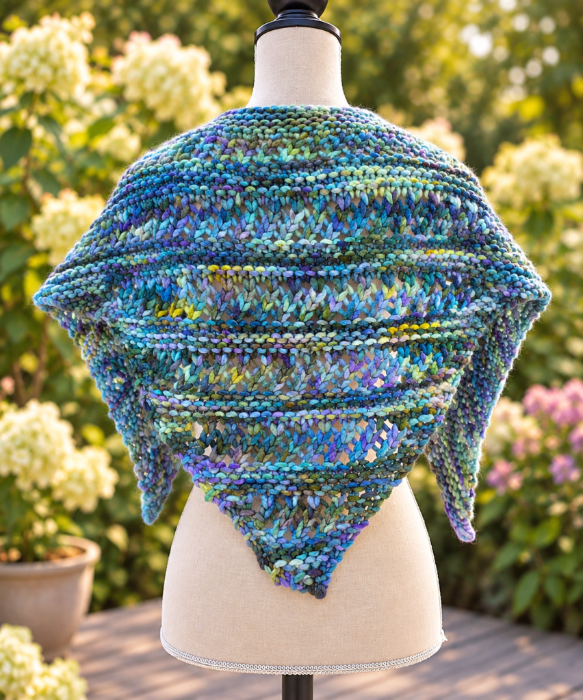 playing hooky - back view - triangular shape starting from a wide point.